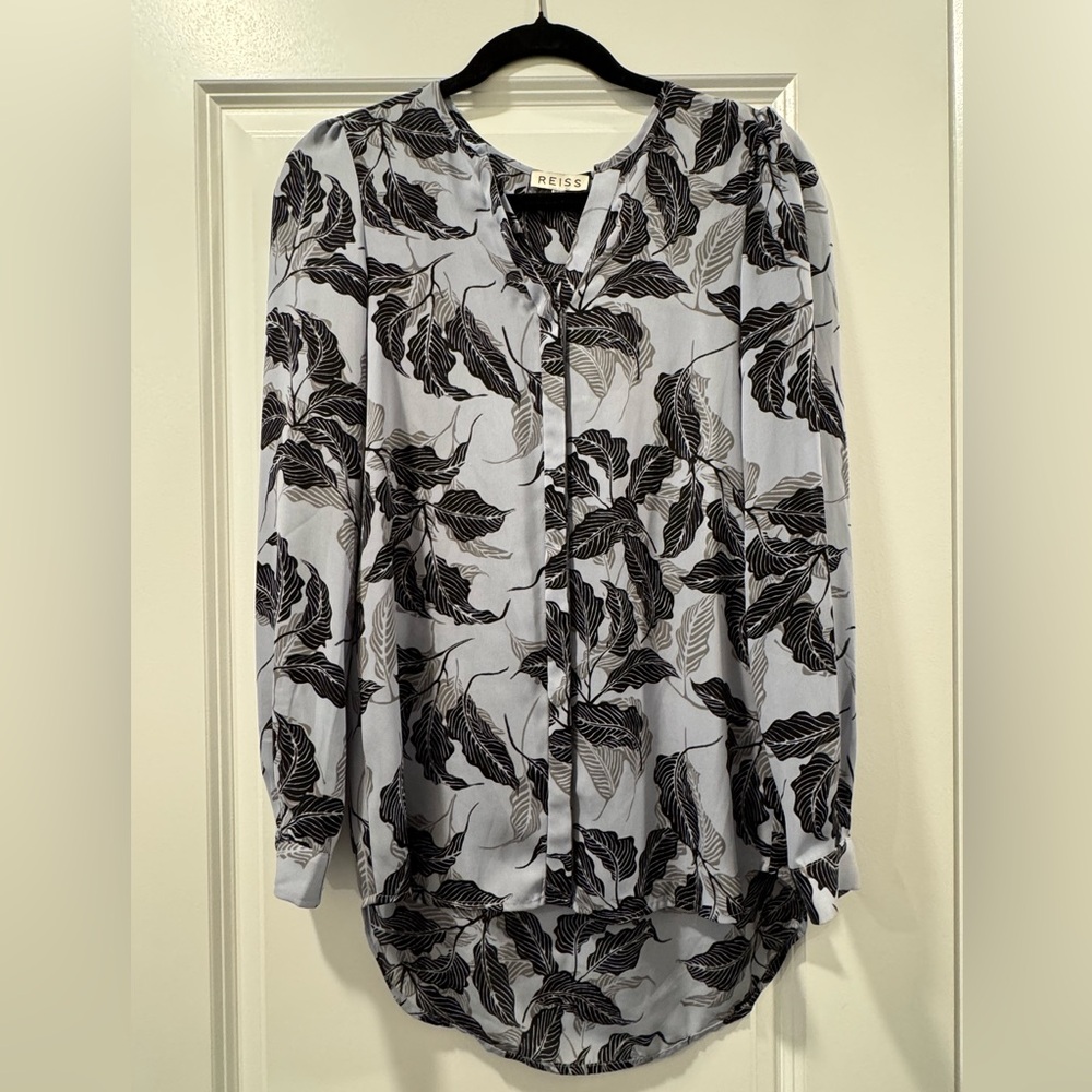 Reiss Martina Women's Floral Leaf Print Blouse